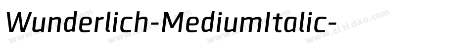Wunderlich-MediumItalic字体转换