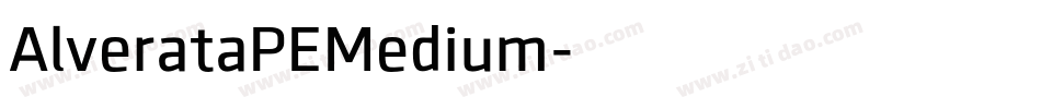 AlverataPEMedium字体转换