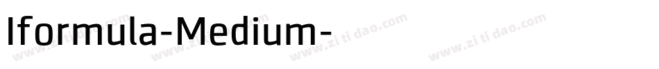 Iformula-Medium字体转换