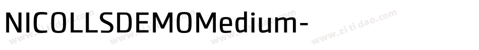 NICOLLSDEMOMedium字体转换
