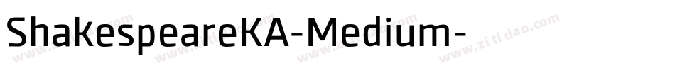 ShakespeareKA-Medium字体转换