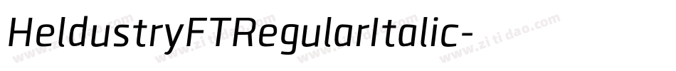 HeldustryFTRegularItalic字体转换