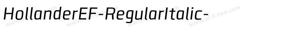 HollanderEF-RegularItalic字体转换
