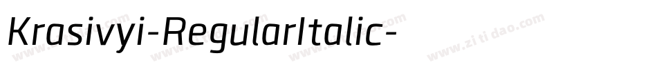 Krasivyi-RegularItalic字体转换