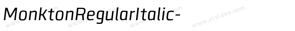 MonktonRegularItalic字体转换