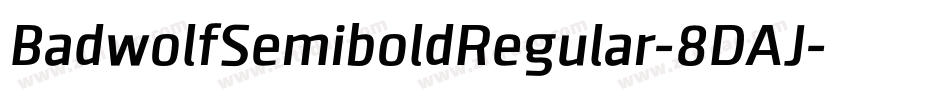 BadwolfSemiboldRegular-8DAJ字体转换