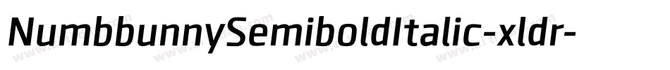 NumbbunnySemiboldItalic-xldr字体转换
