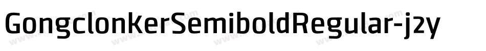 GongclonkerSemiboldRegular-j2yR字体转换