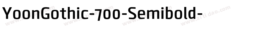 YoonGothic-700-Semibold字体转换