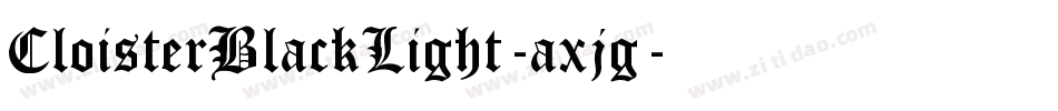 CloisterBlackLight-axjg字体转换
