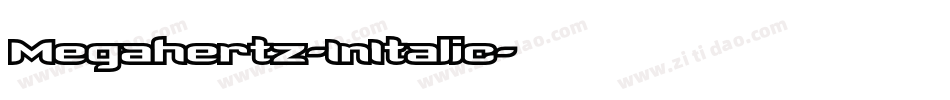 Megahertz-InItalic字体转换