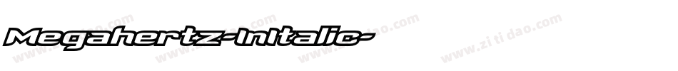 Megahertz-InItalic字体转换