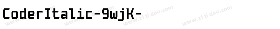 CoderItalic-9wjK字体转换