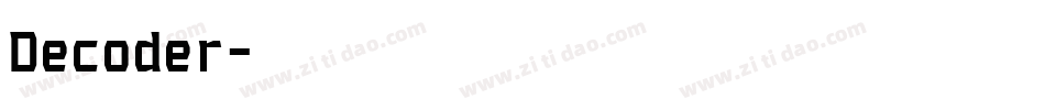 Decoder字体转换