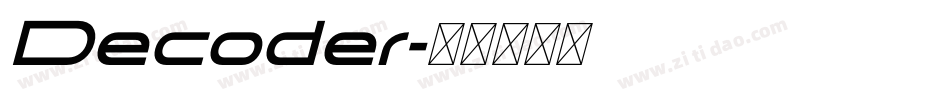 Decoder字体转换