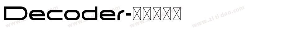 Decoder字体转换