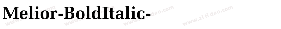 Melior-BoldItalic字体转换