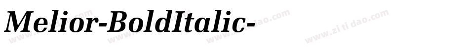 Melior-BoldItalic字体转换