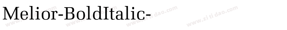 Melior-BoldItalic字体转换