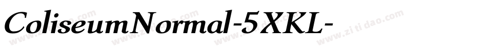 ColiseumNormal-5XKL字体转换