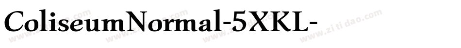 ColiseumNormal-5XKL字体转换