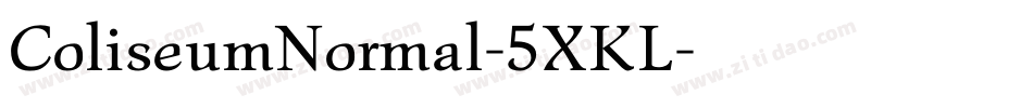ColiseumNormal-5XKL字体转换