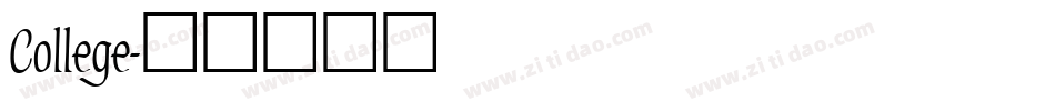 College字体转换