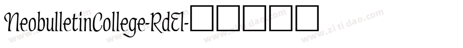 NeobulletinCollege-RdEl字体转换