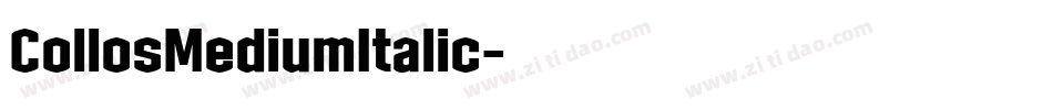 CollosMediumItalic字体转换