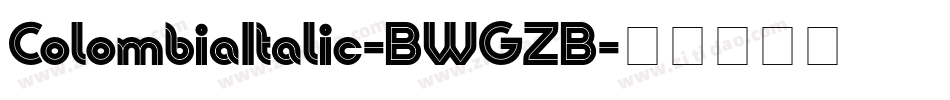 ColombiaItalic-BWGZB字体转换