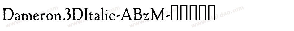 Dameron3DItalic-ABzM字体转换