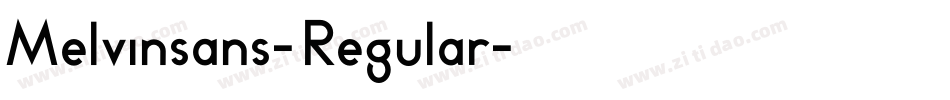 Melvinsans-Regular字体转换