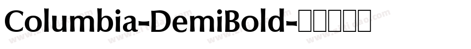 Columbia-DemiBold字体转换