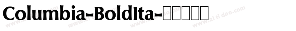 Columbia-BoldIta字体转换