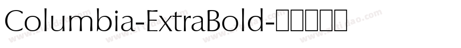 Columbia-ExtraBold字体转换