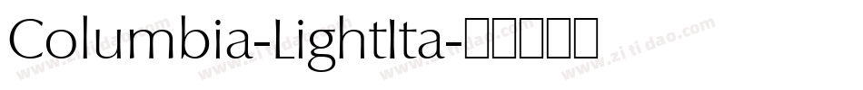 Columbia-LightIta字体转换