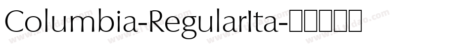Columbia-RegularIta字体转换