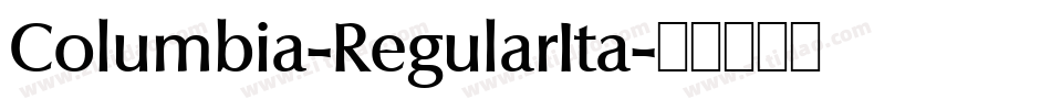 Columbia-RegularIta字体转换