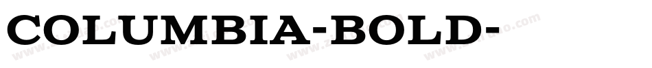 Columbia-Bold字体转换