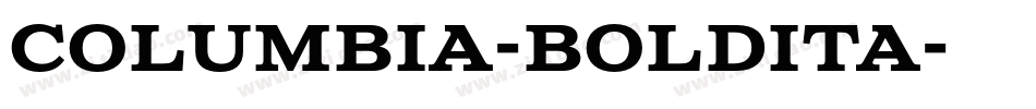 Columbia-BoldIta字体转换