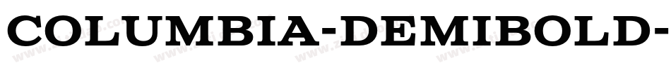Columbia-DemiBold字体转换