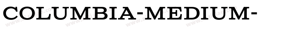 Columbia-Medium字体转换