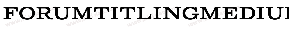 ForumTitlingMedium字体转换
