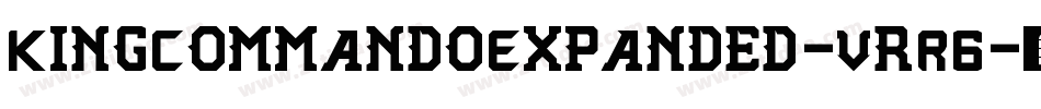 KingCommandoExpanded-VrR6字体转换