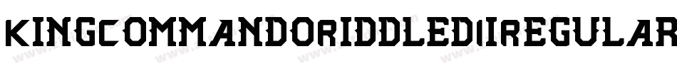 KingCommandoRiddledIiRegular-6KAo字体转换