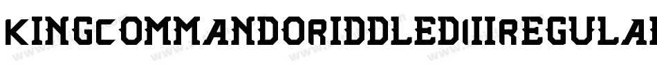 KingCommandoRiddledIiiRegular-9wJZ字体转换