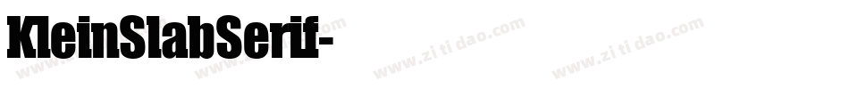 KleinSlabSerif字体转换