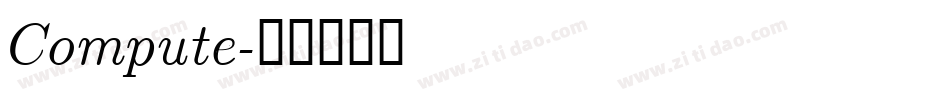 Compute字体转换