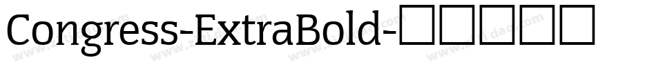 Congress-ExtraBold字体转换