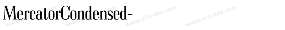 MercatorCondensed字体转换